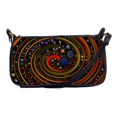 Swirl Vortex Emoji Cyclone Motion Art Shoulder Clutch Bag by Paksenen