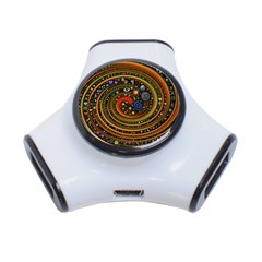 Swirl Vortex Emoji Cyclone Motion Art 3-port Usb Hub by Paksenen