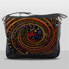 Swirl Vortex Emoji Cyclone Motion Art Messenger Bag by Paksenen