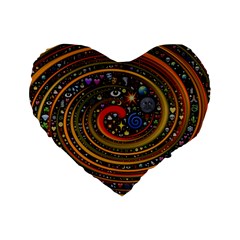 Swirl Vortex Emoji Cyclone Motion Art Standard 16  Premium Heart Shape Cushions by Paksenen