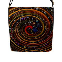 Swirl Vortex Emoji Cyclone Motion Art Flap Closure Messenger Bag (l) by Paksenen