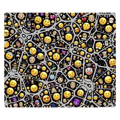 Mental Emojis Emoticons Icons Premium Plush Fleece Blanket (small) by Paksenen