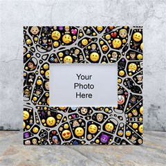 Mental Emojis Emoticons Icons White Box Photo Frame 4  X 6  by Paksenen