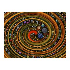 Swirl Vortex Emoji Cyclone Motion Art Two Sides Premium Plush Fleece Blanket (mini) by Paksenen