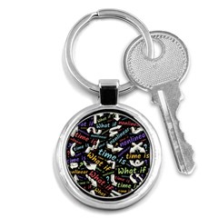 Time Nonlinear Curved Linear Key Chain (round) by Paksenen