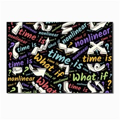 Time Nonlinear Curved Linear Postcard 4 x 6  (pkg Of 10) by Paksenen