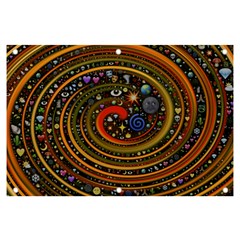 Swirl Vortex Emoji Cyclone Motion Art Banner And Sign 6  X 4  by Paksenen