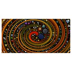 Swirl Vortex Emoji Cyclone Motion Art Banner And Sign 8  X 4  by Paksenen