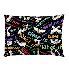 Time Nonlinear Curved Linear Pillow Case by Paksenen