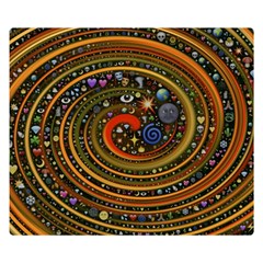 Swirl Vortex Emoji Cyclone Motion Art Premium Plush Fleece Blanket (small) by Paksenen