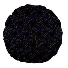 Do Be Action Stillness Doing Large 18  Premium Round Cushions by Paksenen