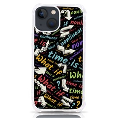 Time Nonlinear Curved Linear Iphone 13 Mini Tpu Uv Print Case by Paksenen