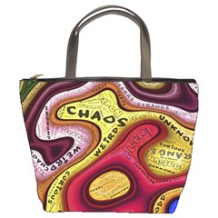 Chaos Unknown Unfamiliar Strange Bucket Bag by Paksenen