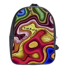 Chaos Unknown Unfamiliar Strange School Bag (large) by Paksenen