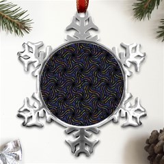 Do Be Action Stillness Doing Metal Small Snowflake Ornament by Paksenen