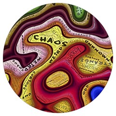 Chaos Unknown Unfamiliar Strange Round Trivet by Paksenen