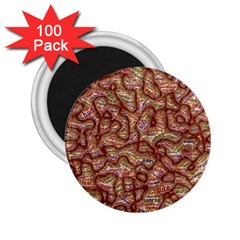 Mind Brain Thought Mental 2 25  Magnets (100 Pack)  by Paksenen