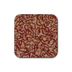 Mind Brain Thought Mental Rubber Coaster (square) by Paksenen