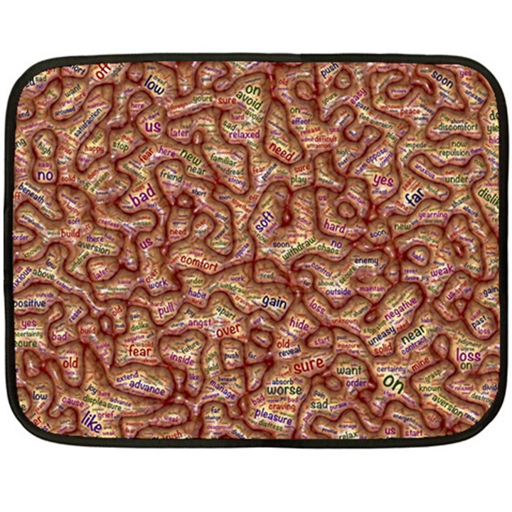 Mind Brain Thought Mental Fleece Blanket (Mini)