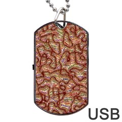 Mind Brain Thought Mental Dog Tag Usb Flash (two Sides) by Paksenen