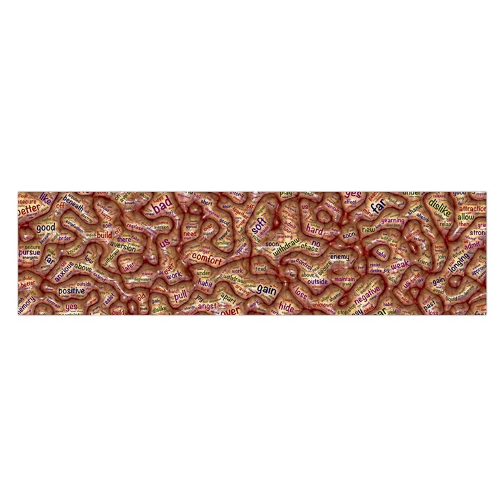 Mind Brain Thought Mental Oblong Satin Scarf (16  x 60 )