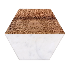 Why Not Question Reason Marble Wood Coaster (hexagon) 