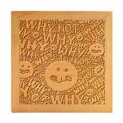 Why Not Question Reason Wood Photo Frame Cube by Paksenen