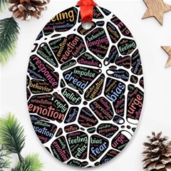 Mental Human Experience Mindset Oval Ornament (two Sides) by Paksenen