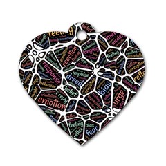 Mental Human Experience Mindset Dog Tag Heart (one Side) by Paksenen