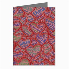 Love Hearts Valentines Connection Greeting Card by Paksenen