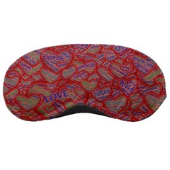 Love Hearts Valentines Connection Sleep Mask by Paksenen