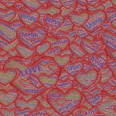 Love Hearts Valentines Connection Play Mat (rectangle) by Paksenen