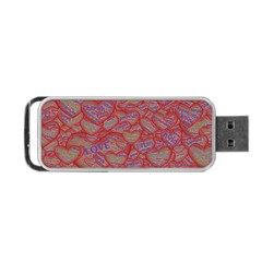 Love Hearts Valentines Connection Portable Usb Flash (two Sides)