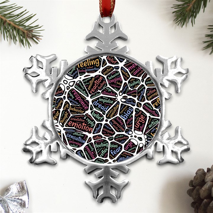 Mental Human Experience Mindset Metal Small Snowflake Ornament