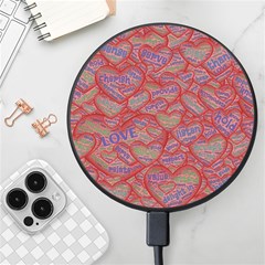 Love Hearts Valentines Connection Wireless Fast Charger(black)