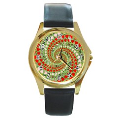 Love Avatars Characters Roles Yin Yang Round Gold Metal Watch by Paksenen