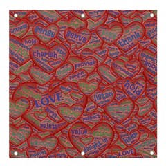 Love Hearts Valentines Connection Banner And Sign 4  X 4  by Paksenen