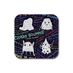 Experience Feeling Clothing Self Rubber Square Coaster (4 pack) Front