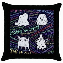 Experience Feeling Clothing Self Throw Pillow Case (black) by Paksenen