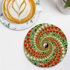 Love Avatars Characters Roles Yin Yang Uv Print Round Tile Coaster by Paksenen