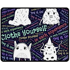 Experience Feeling Clothing Self Two Sides Fleece Blanket (medium) by Paksenen