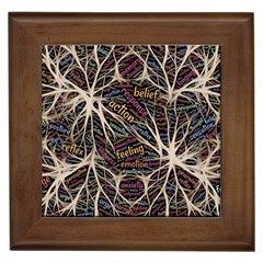 Mental Human Experience Mindset Pattern Framed Tile by Paksenen