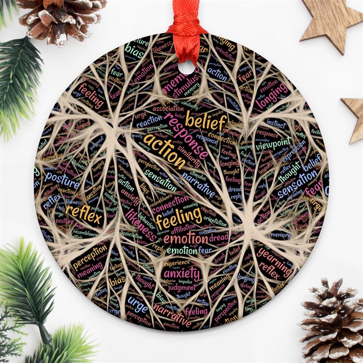 Mental Human Experience Mindset Pattern Ornament (Round)