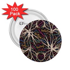 Mental Human Experience Mindset Pattern 2 25  Buttons (100 Pack)  by Paksenen