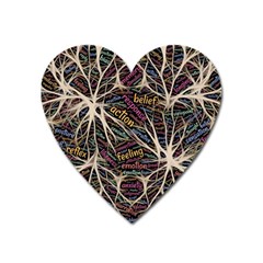 Mental Human Experience Mindset Pattern Heart Magnet by Paksenen