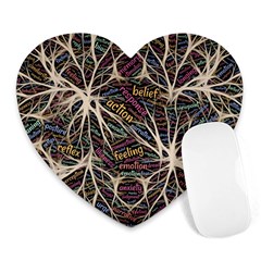 Mental Human Experience Mindset Pattern Heart Mousepad by Paksenen