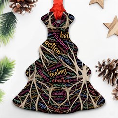 Mental Human Experience Mindset Pattern Christmas Tree Ornament (two Sides) by Paksenen