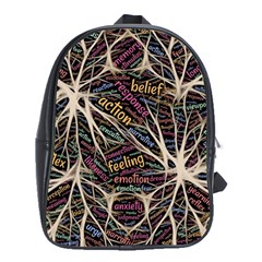 Mental Human Experience Mindset Pattern School Bag (xl) by Paksenen