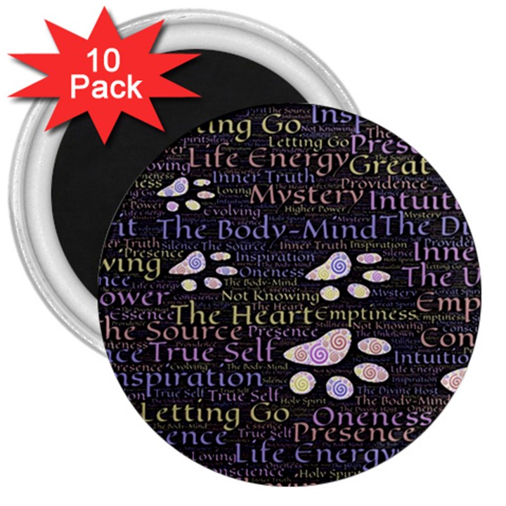 Footprints Path Mystery Unknown 3  Magnets (10 pack) 