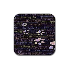 Footprints Path Mystery Unknown Rubber Coaster (square) by Paksenen